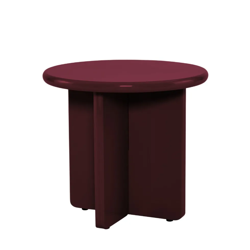 PALOMA Table d'appoint ronde en bois laqué ø50cm