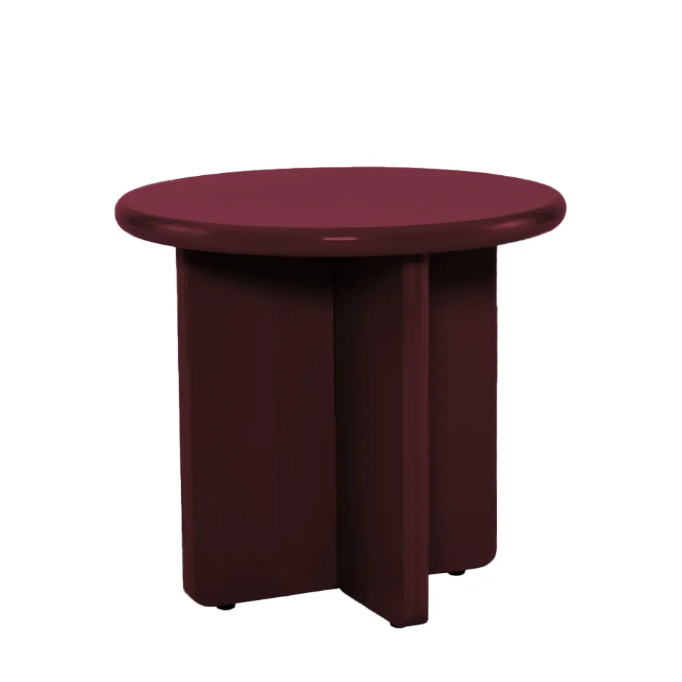 PALOMA Table d'appoint ronde en bois laqué ø50cm
