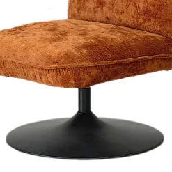 PARBO Fauteuil pivotant en velours côtelé pied tulipe