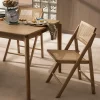 PAULA Chaise pliante en cannage et bois