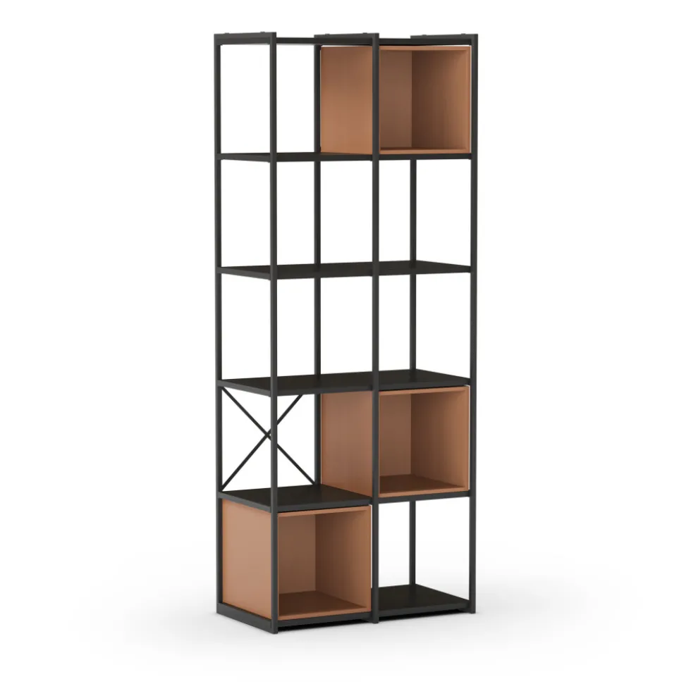 PHALOR Etagère en bois et métal 70,50x179cm