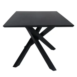 PIAZZA Table à manger 8 personnes en bois et métal