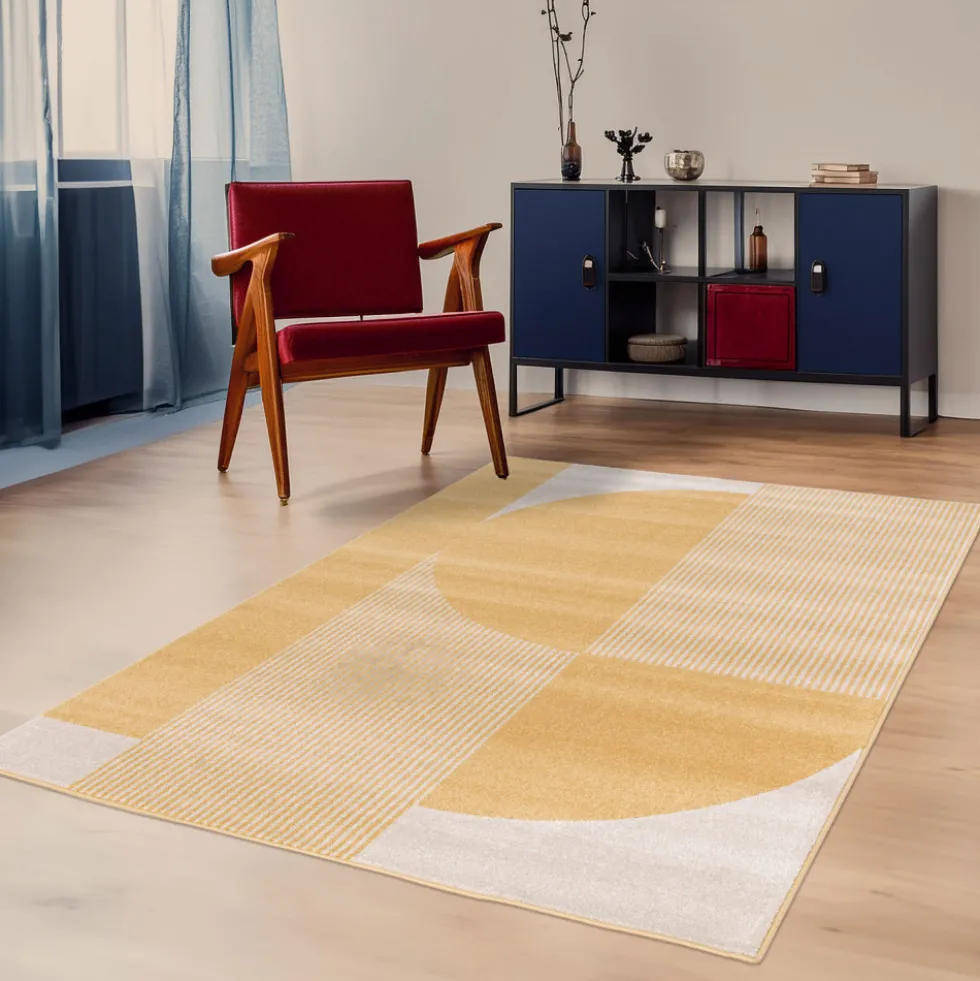 PILO Tapis à motifs géométriques arrondis