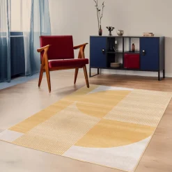 PILO Tapis à motifs géométriques arrondis