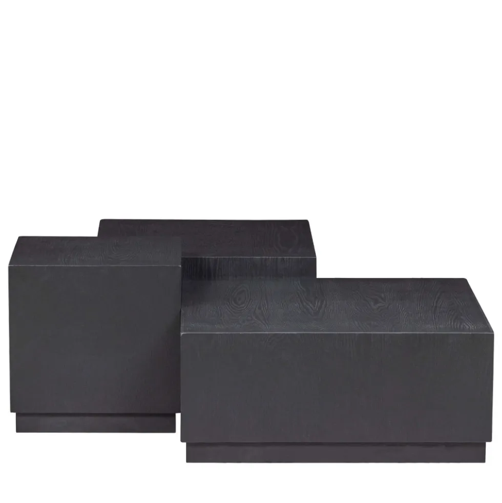 PIM Lot de 3 tables basses en bois