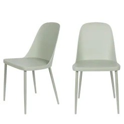 PIP Lot de 2 chaises en résine et métal