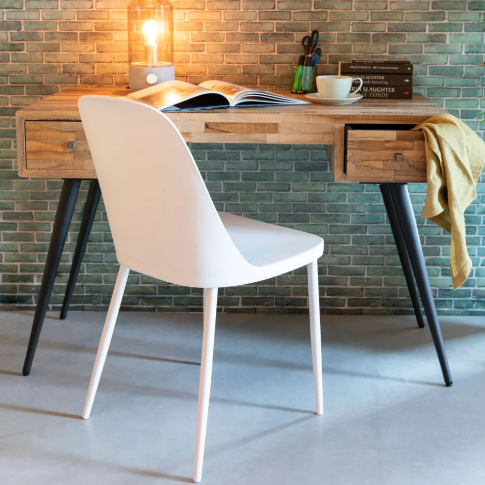 PIP Lot de 2 chaises en résine et métal