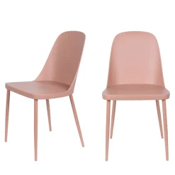 PIP Lot de 2 chaises en résine et métal