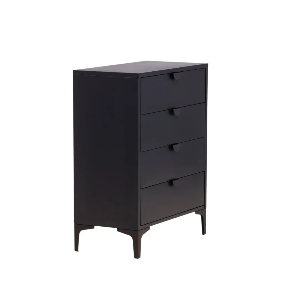 PIRING Commode 4 tiroirs en métal L78cm