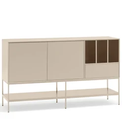 PLATT Buffet 2 portes en bois et métal L166 cm