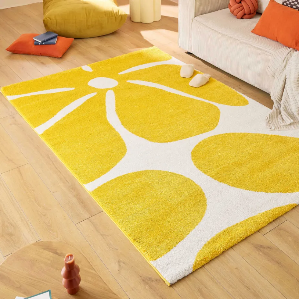 POP Tapis vintage à motif floral