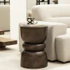 PULAU Table d'appoint en bois massif ø33,5cm