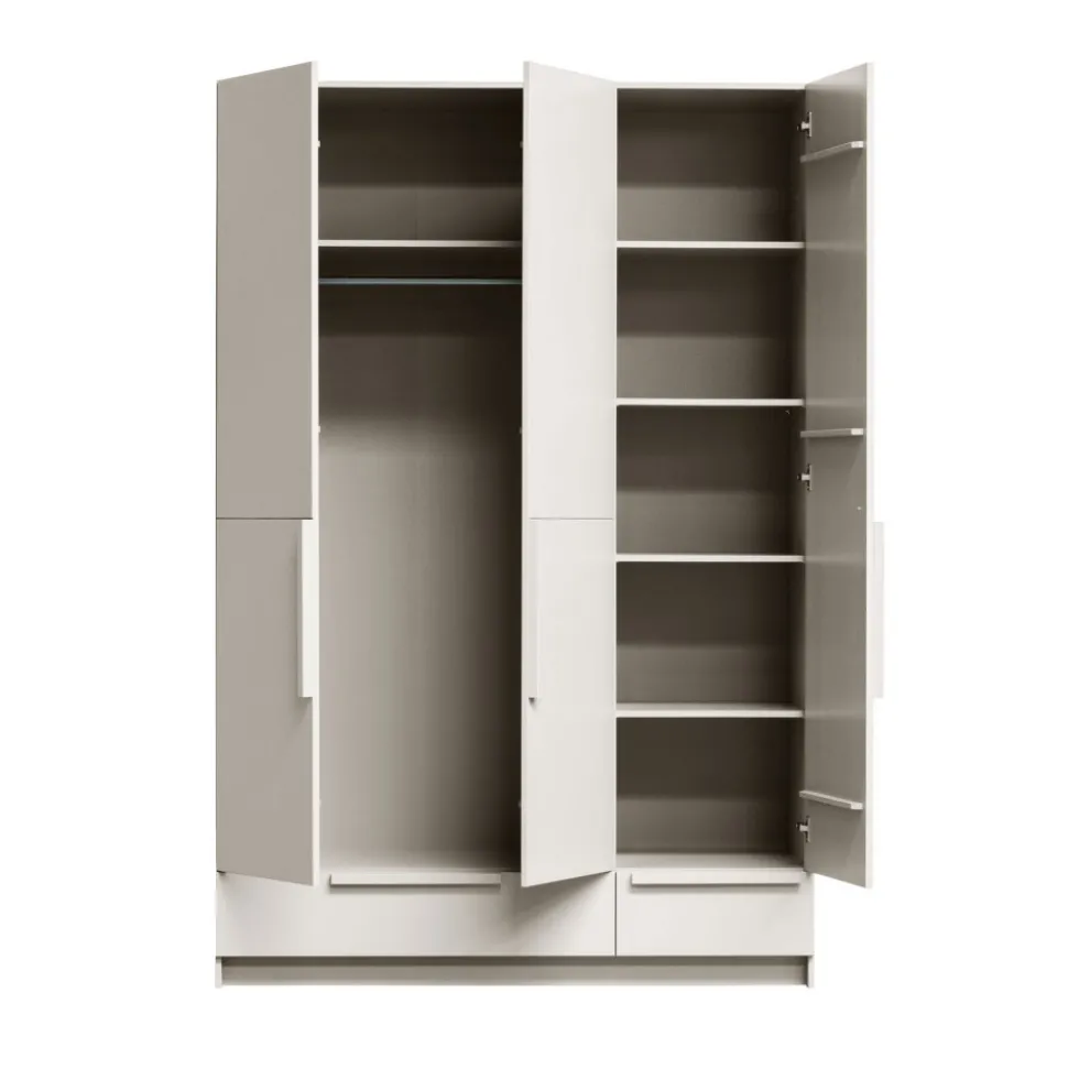 PURE Armoire 3 portes en bois H215cm