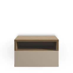 QUENOR Table de chevet murale 1 tiroir en bois