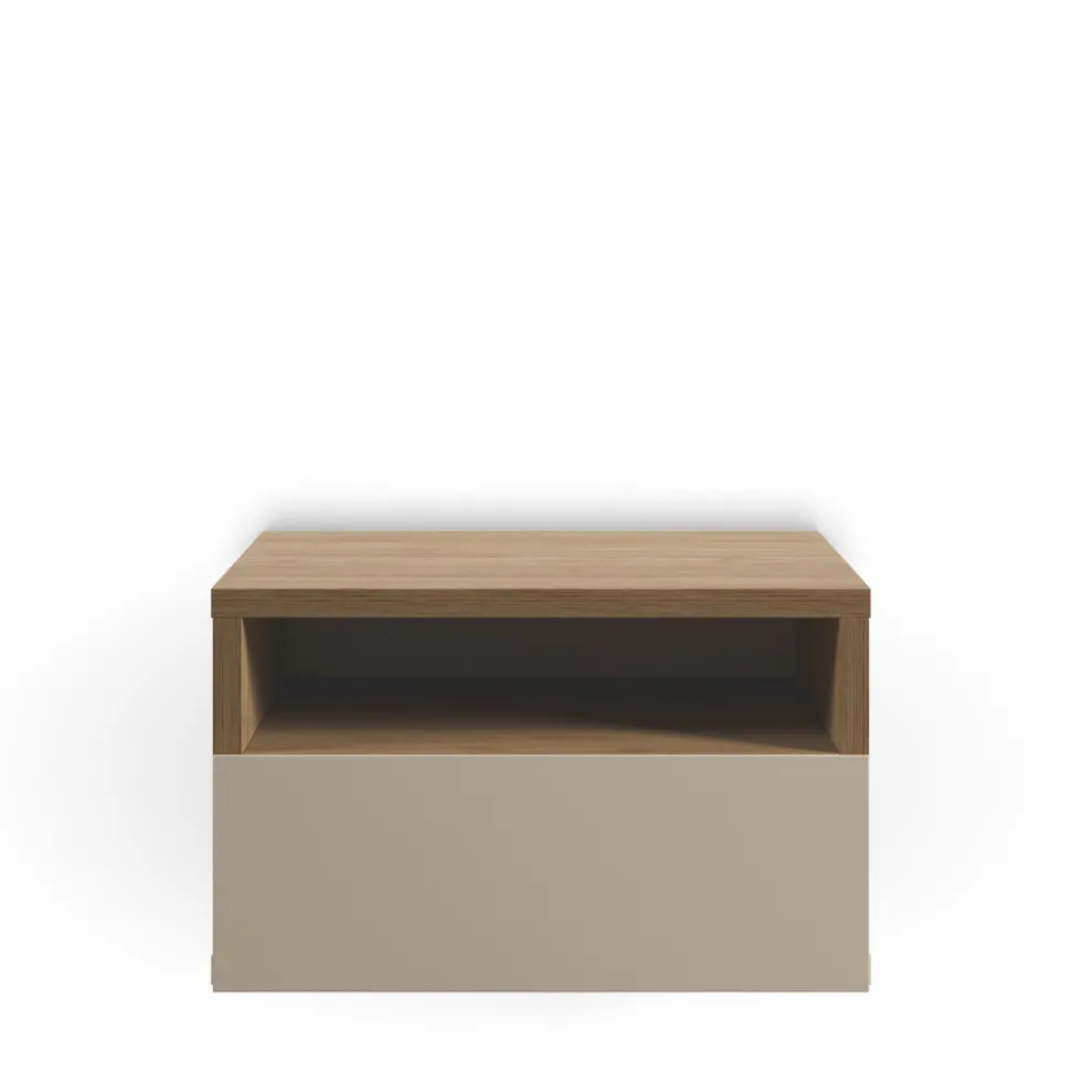 QUENOR Table de chevet murale 1 tiroir en bois
