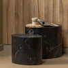 QUINT Table d'appoint ovale en bois 40x24cm