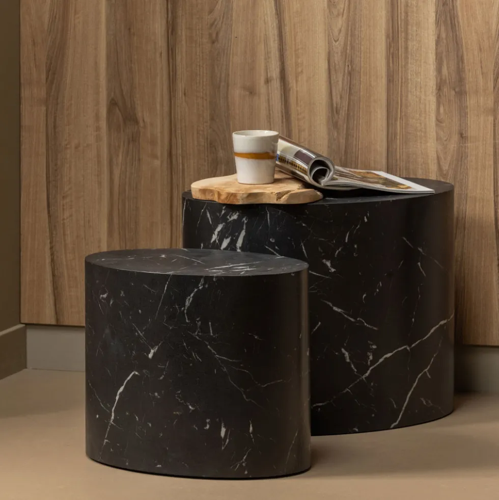 QUINT Table d'appoint ovale en bois 40x24cm