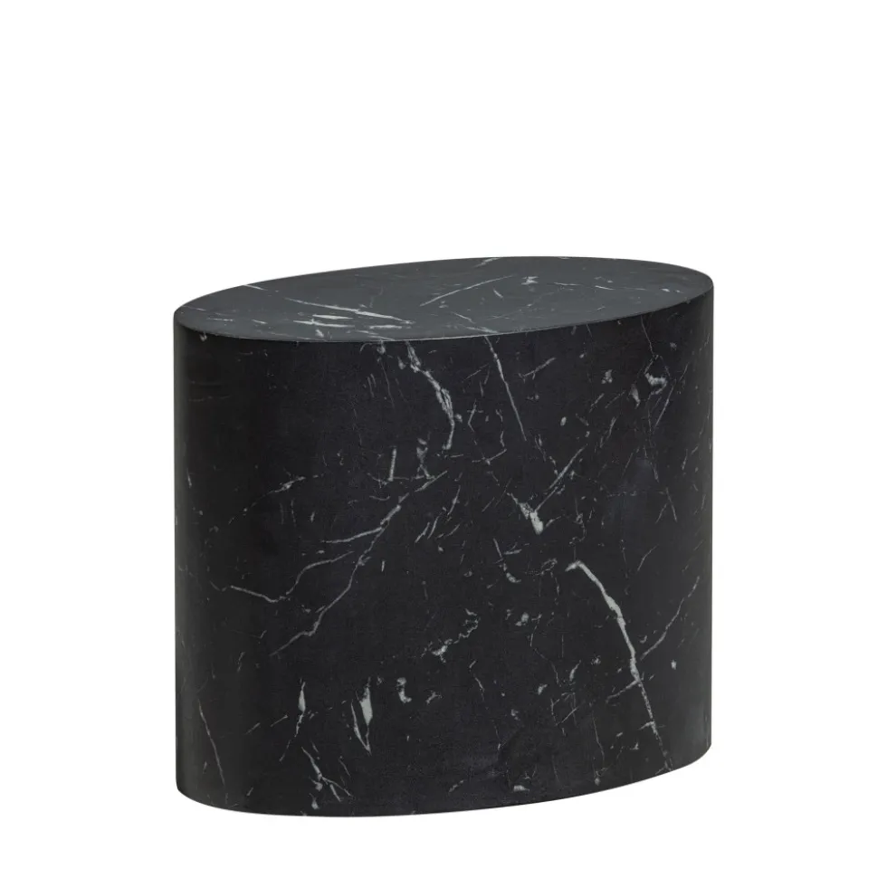 QUINT Table d'appoint ovale en bois 40x24cm