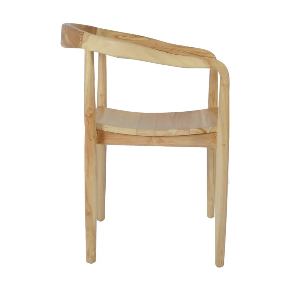 RADEN Lot de 2 fauteuils de table en teck