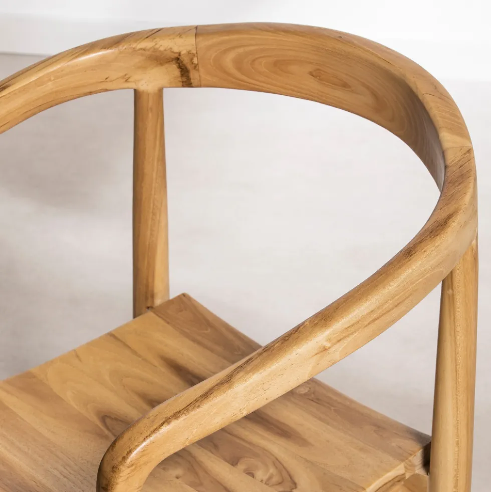 RADEN Lot de 2 fauteuils de table en teck