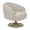 RENATE Fauteuil pivotant en tissu et métal