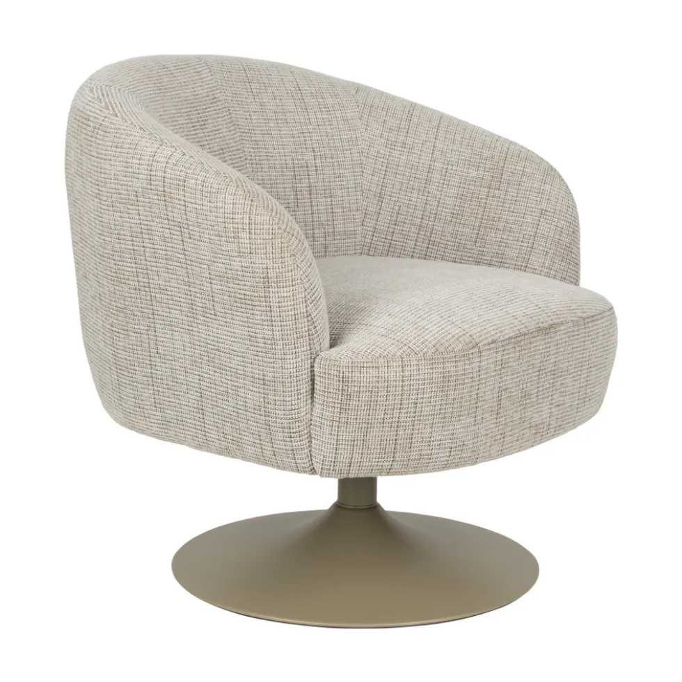 RENATE Fauteuil pivotant en tissu et métal