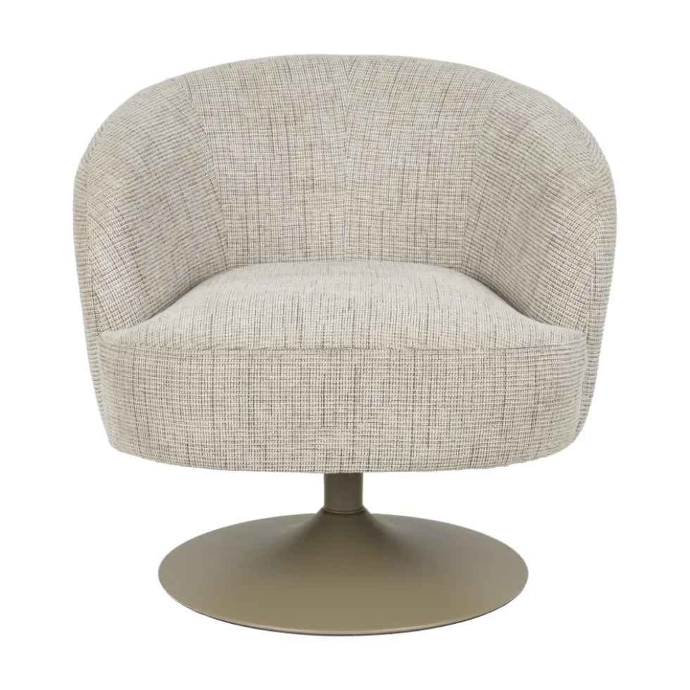 RENATE Fauteuil pivotant en tissu et métal