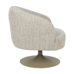 RENATE Fauteuil pivotant en tissu et métal