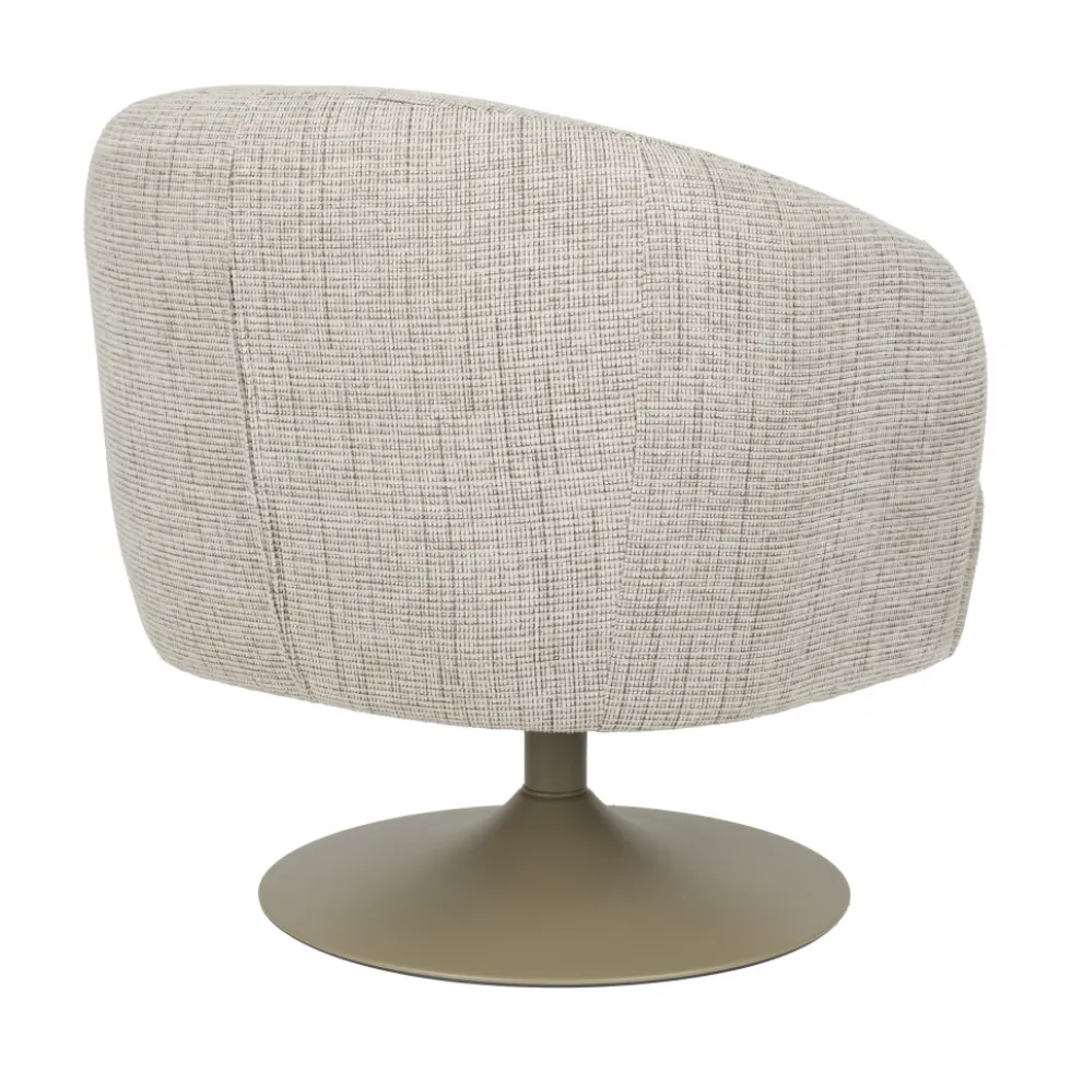 RENATE Fauteuil pivotant en tissu et métal