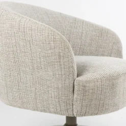 RENATE Fauteuil pivotant en tissu et métal