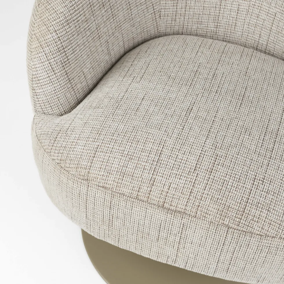 RENATE Fauteuil pivotant en tissu et métal