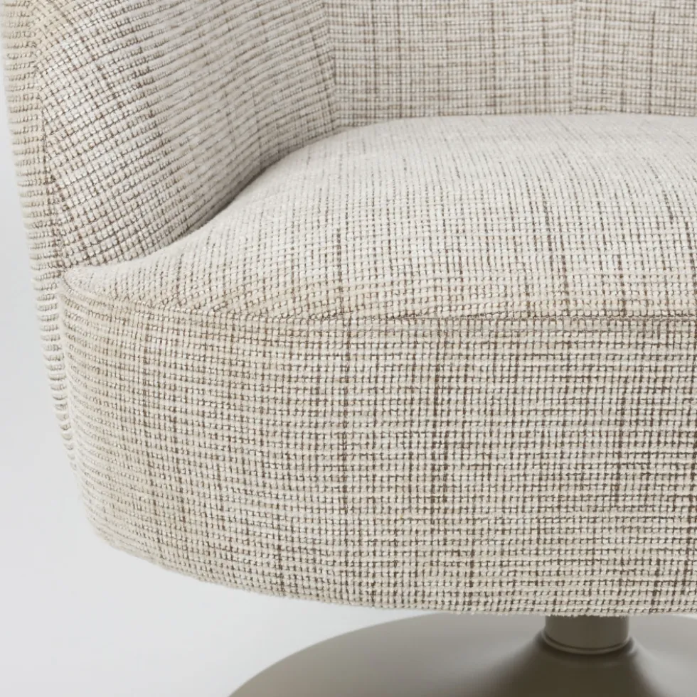 RENATE Fauteuil pivotant en tissu et métal