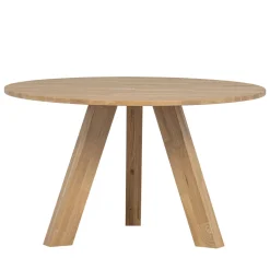 RHONDA Table à manger 4 personnes ronde en bois