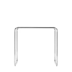 RIKA Table d'appoint en verre pieds chrome