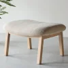 RILE Repose-pieds en tissu et bois