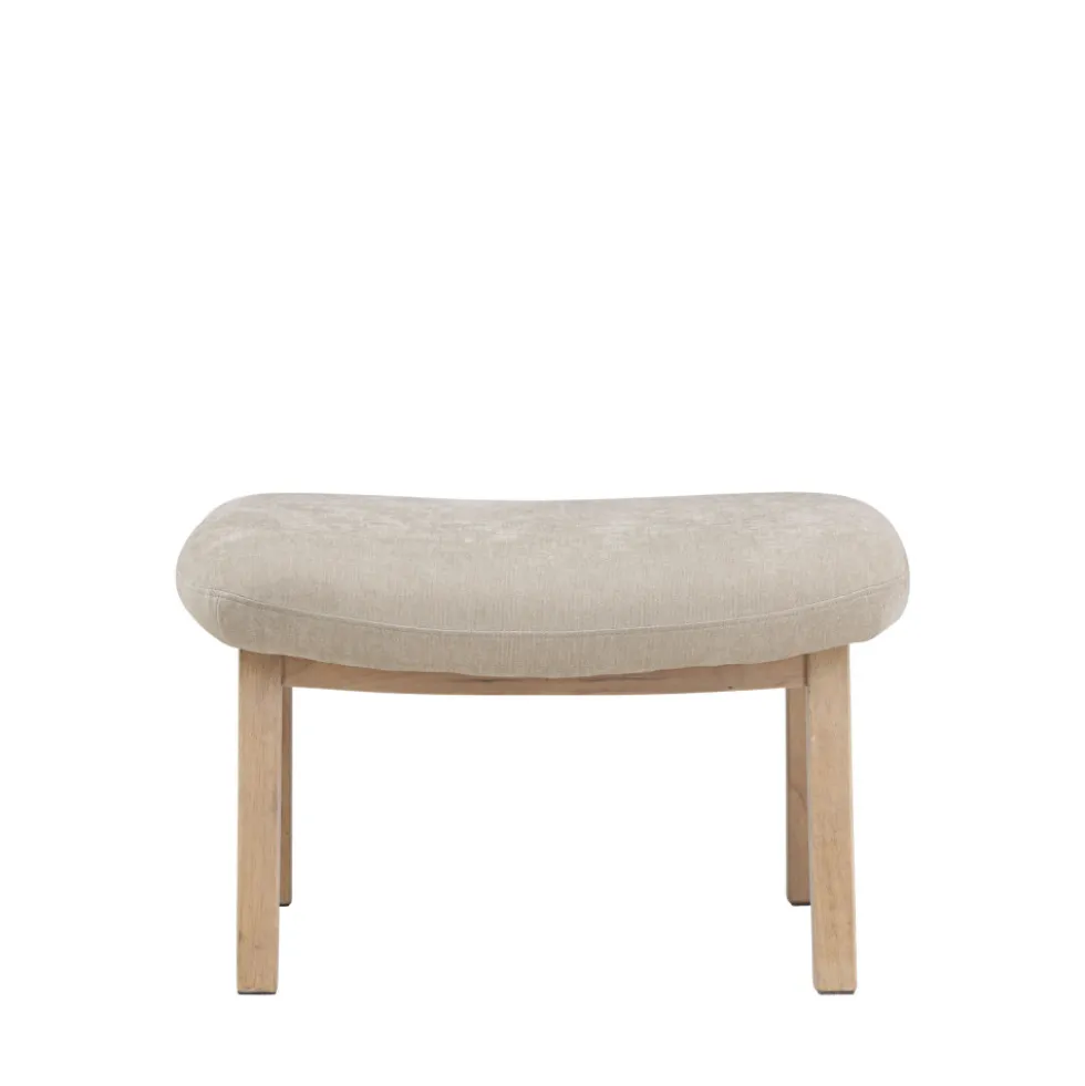 RILE Repose-pieds en tissu et bois