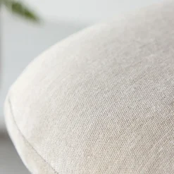 RILE Repose-pieds en tissu et bois