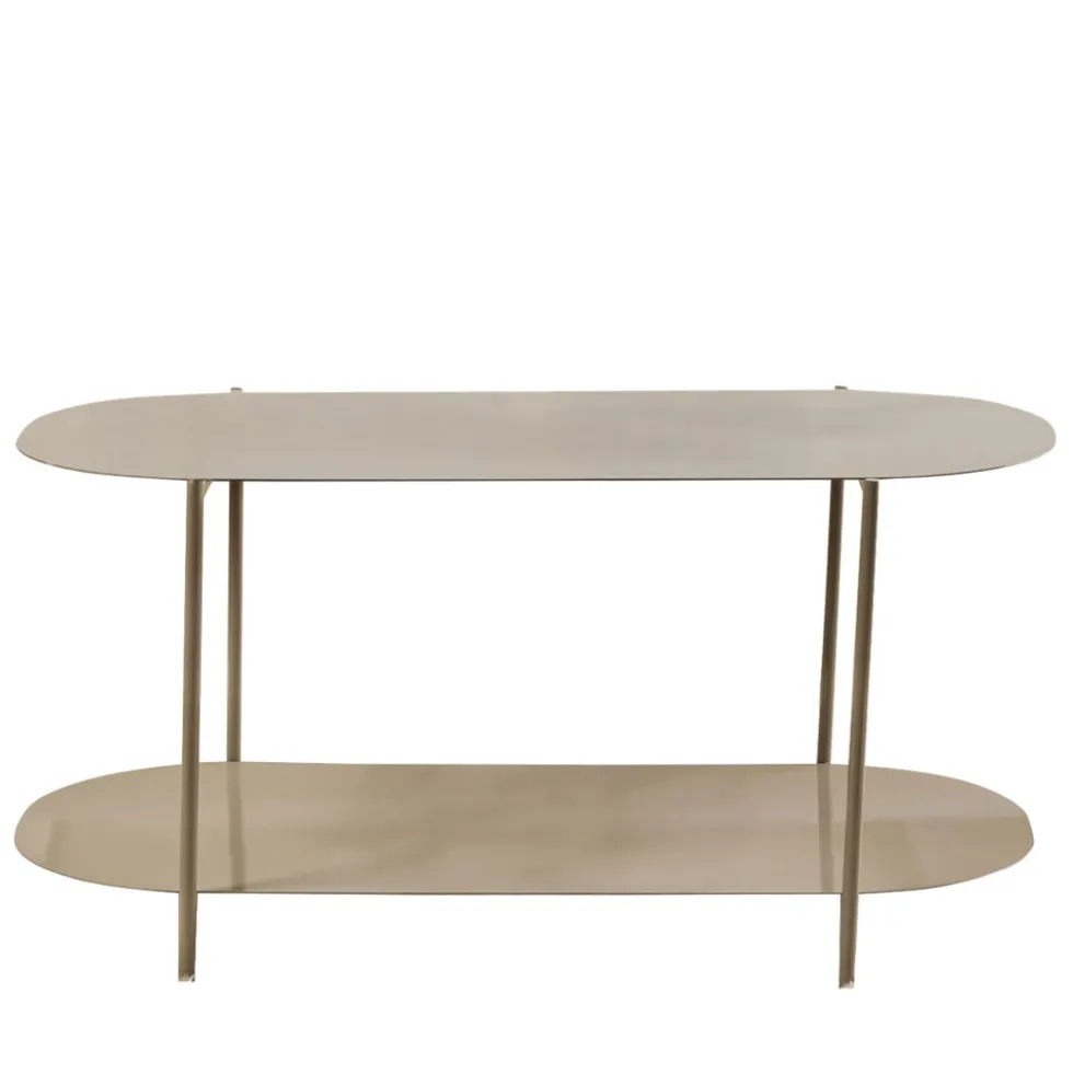 RILO Table basse ovale en métal 100x51cm