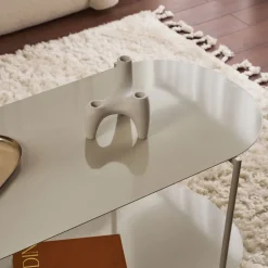 RILO Table basse ovale en métal 100x51cm