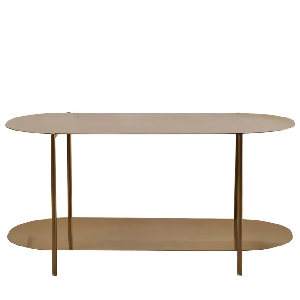 RILO Table basse ovale en métal 100x51cm