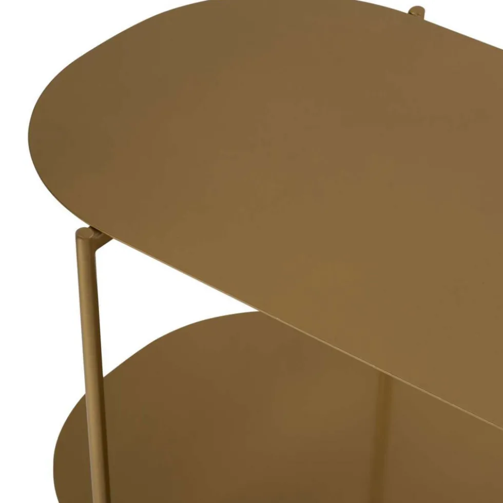 RILO Table basse ovale en métal 100x51cm