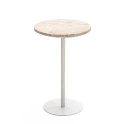 RITO Table d'appoint en métal et travertin ø35cm