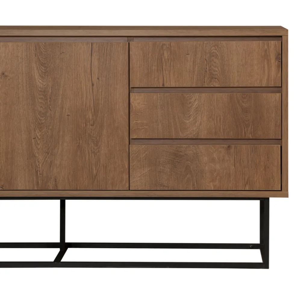 ROA Buffet 2 portes en bois et métal L140cm