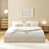 ROMEO Lit coffre en tissu chenille 180x200cm