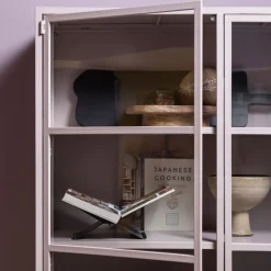 RONJA Vaisselier 2 portes en verre et métal H189cm