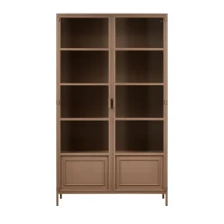RONJA Vaisselier 2 portes en verre et métal H189cm