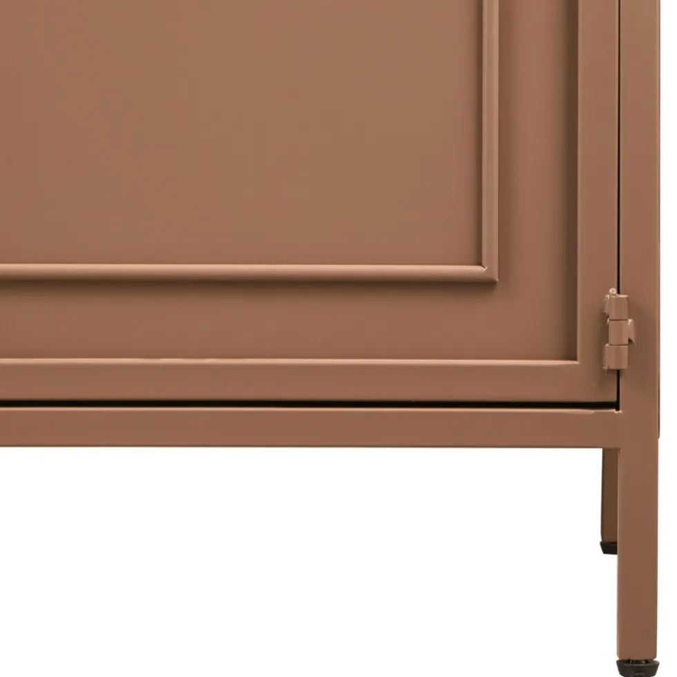 RONJA Vaisselier 2 portes en verre et métal H189cm