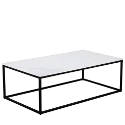 SAKU Table basse en marbre et métal 120x65cm