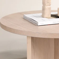 SALTO Table basse ronde en bois ø85cm