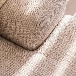 SAM Canapé d'angle droit 4 places avec têtières réglables en tissu chenille